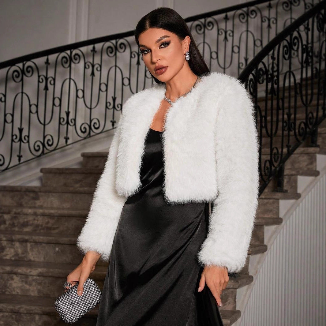 Damen Kurzjacke Flausch Eveloria