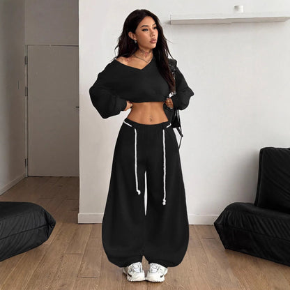 Damen Crop- Set mit weiter Hose Eveloria