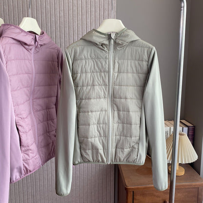 Damen Hybrid-Jacke Leicht Kapuze Isoliert Eveloria