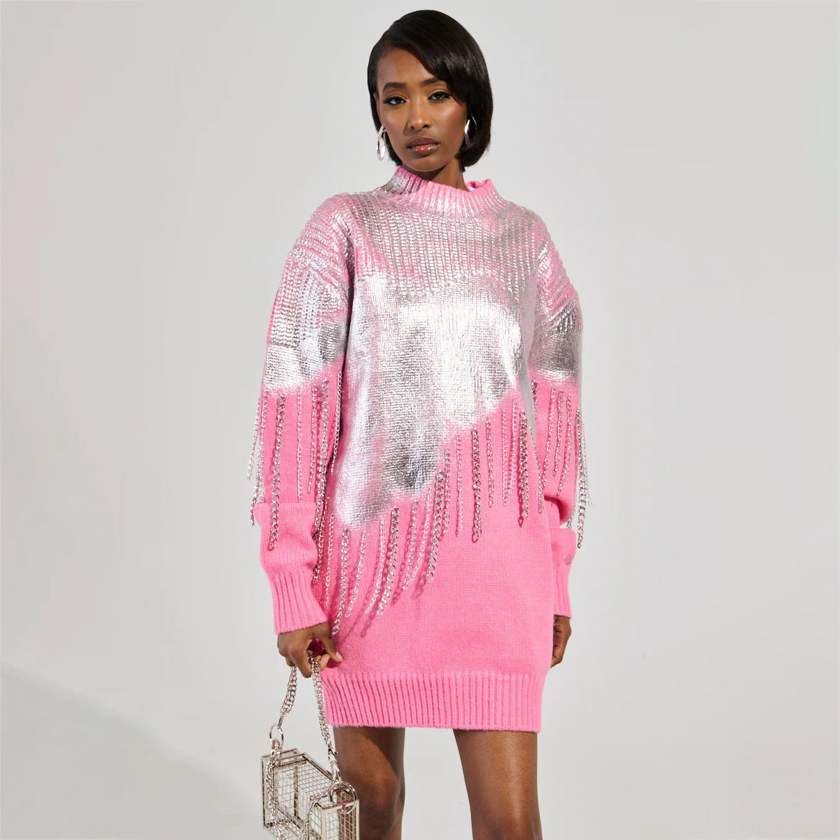 Damen Pullover mit Glitzerfransen Eveloria - Eveloria