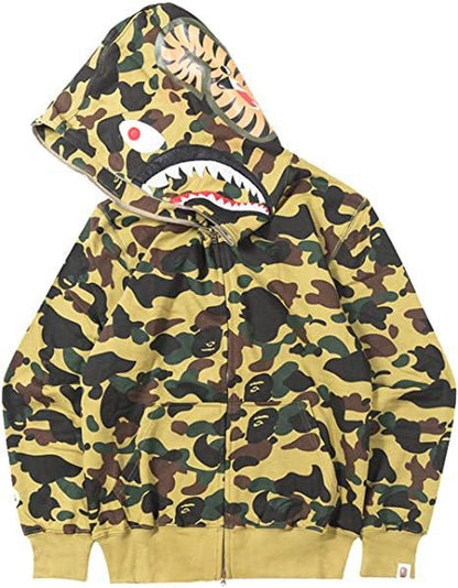 Damen Kapuzenjacke Camouflage Baumwollmix Eveloria