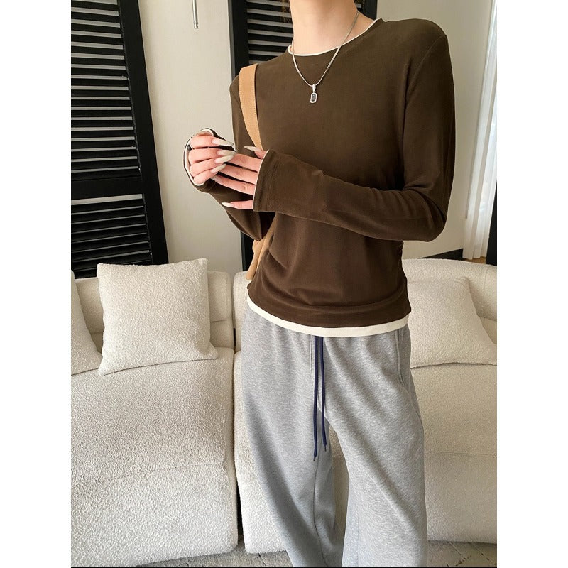 Damen Langarmshirt Baumwolle Lässig Eveloria - Eveloria