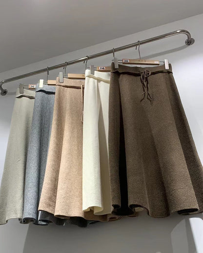 Damen Maxirock Weiches Material Kordelzug Eveloria