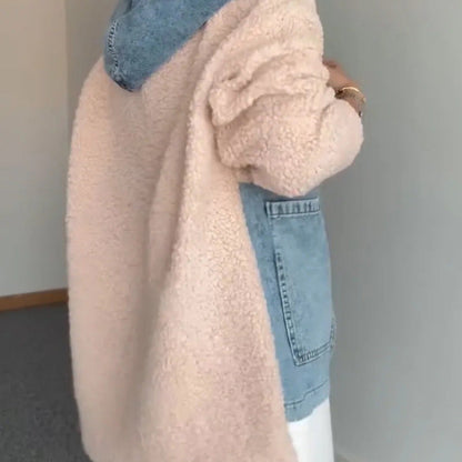 Damen Übergangsjacke Kuscheliges Fleece Obermaterial Praktische