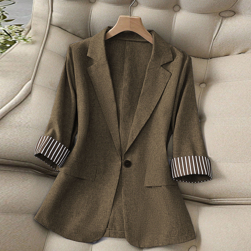 Damen Blazer Strukturierte Ärmel Eveloria