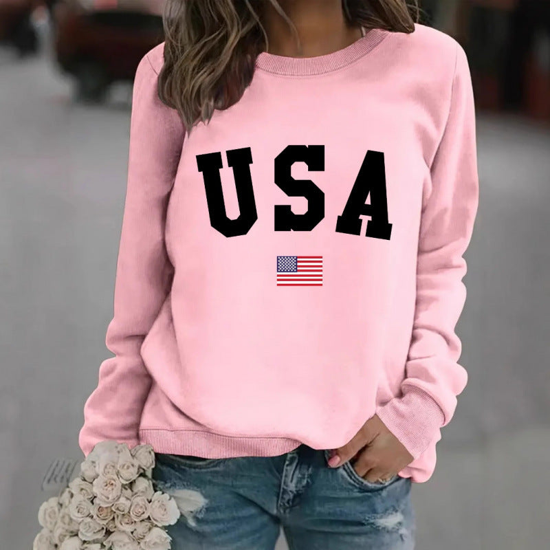 Damen Sweatshirt Modernes Statement Gemütlich Grau