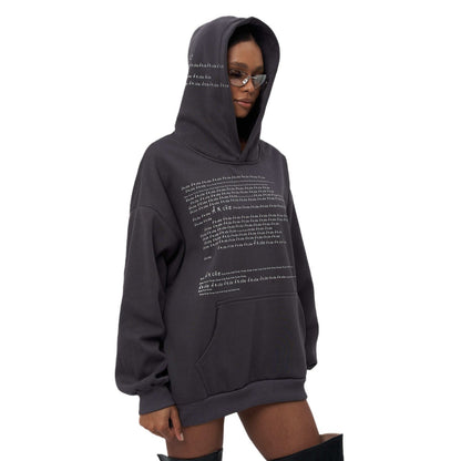 Damen Oversized Hoodie mit Schriftzug Eveloria