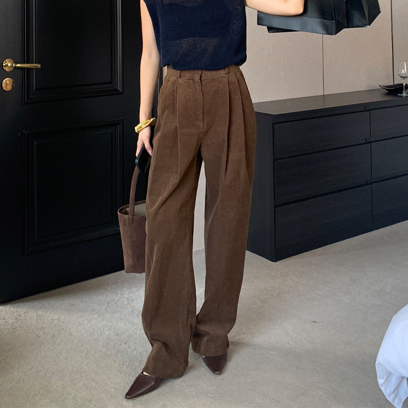 Damen Cordhose Weite Passform Hoher Bund Eveloria - Eveloria