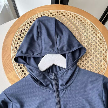 Damen Funktionale Kapuzenjacke Atmungsaktives Netz Eveloria