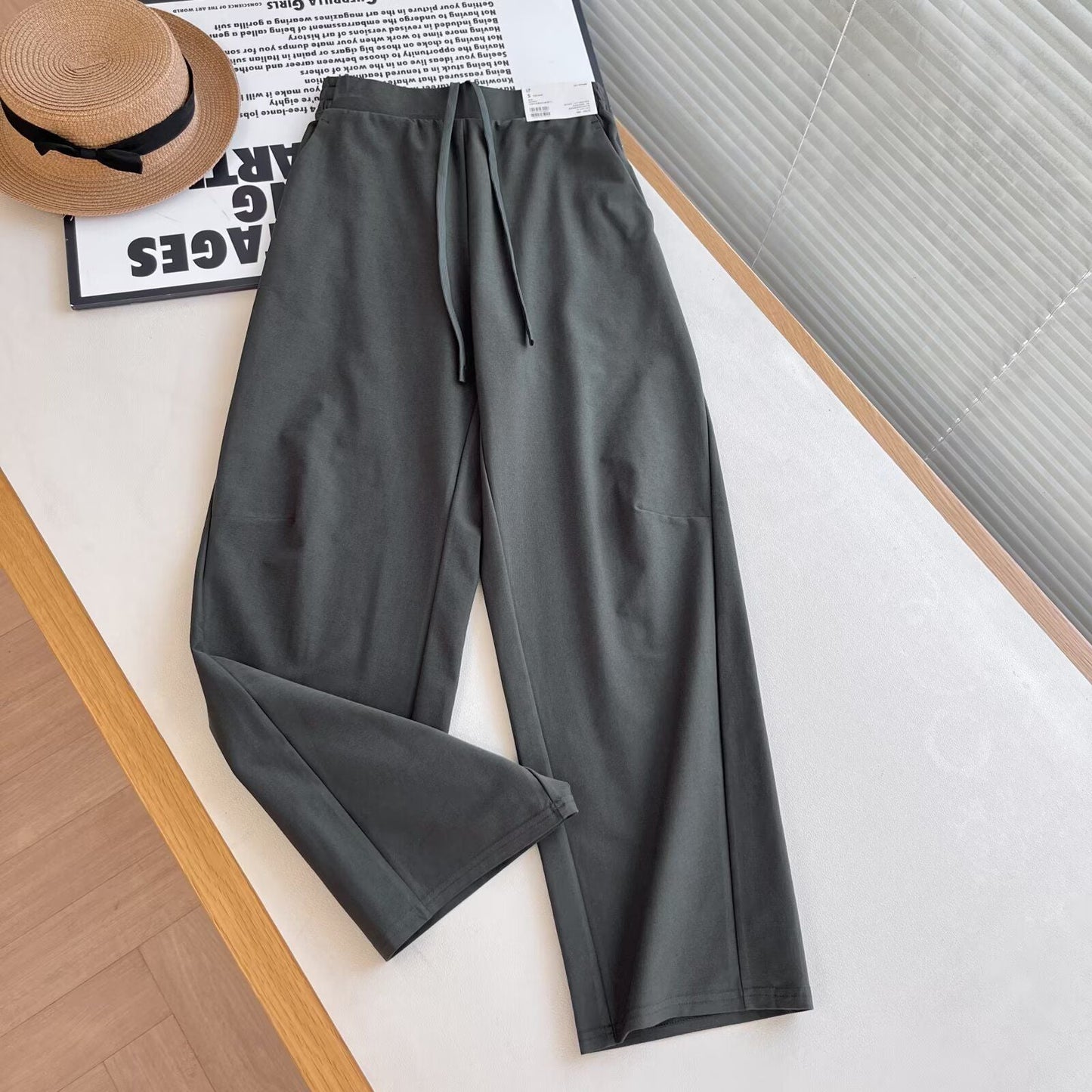 Damen Chino-Hose Elastischer Bund Bequem