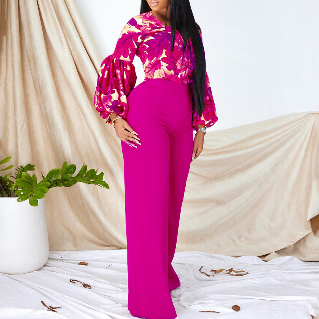Damen Jumpsuit Aufregendes Ärmeldesign Eveloria
