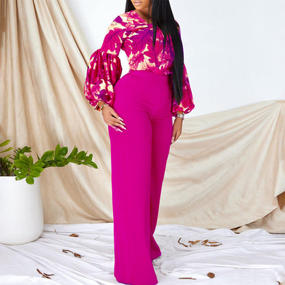Damen Jumpsuit Aufregendes Ärmeldesign Eveloria