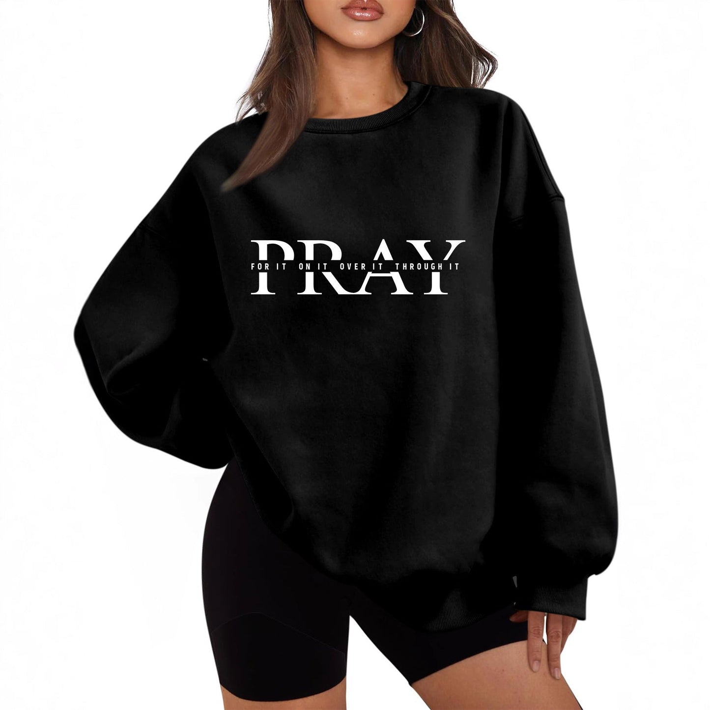 Damen Oversized Sweatshirt mit Aufdruck Eveloria
