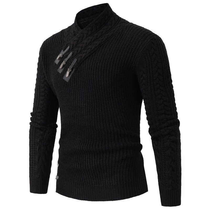 Herren Strickpullover Elegantes Zopfmuster Bequem
