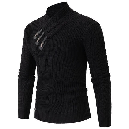 Herren Strickpullover Elegantes Zopfmuster Bequem