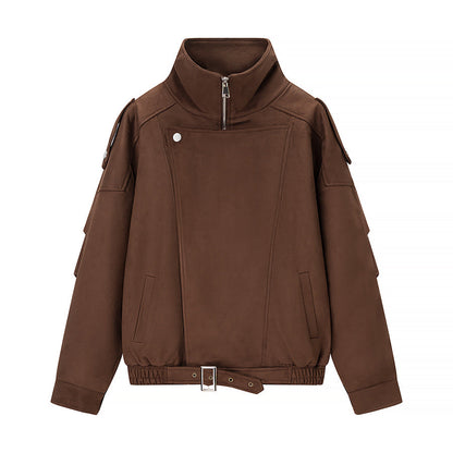 Damen Kurzjacke Urbaner Stil Hochkragen Eveloria