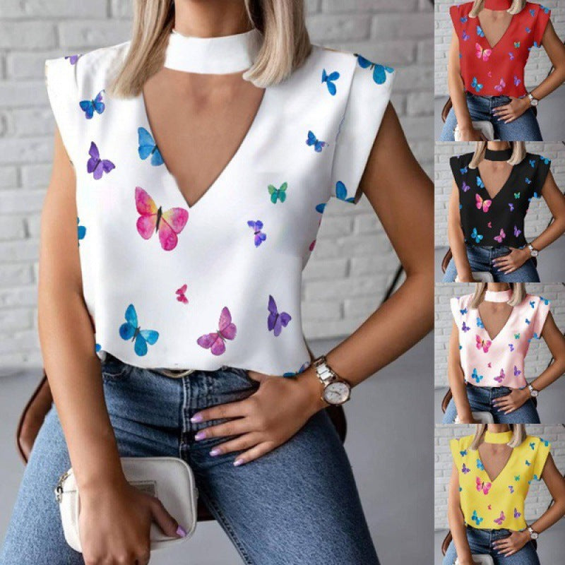 Damen mit V-Ausschnitt und Choker - Eveloria