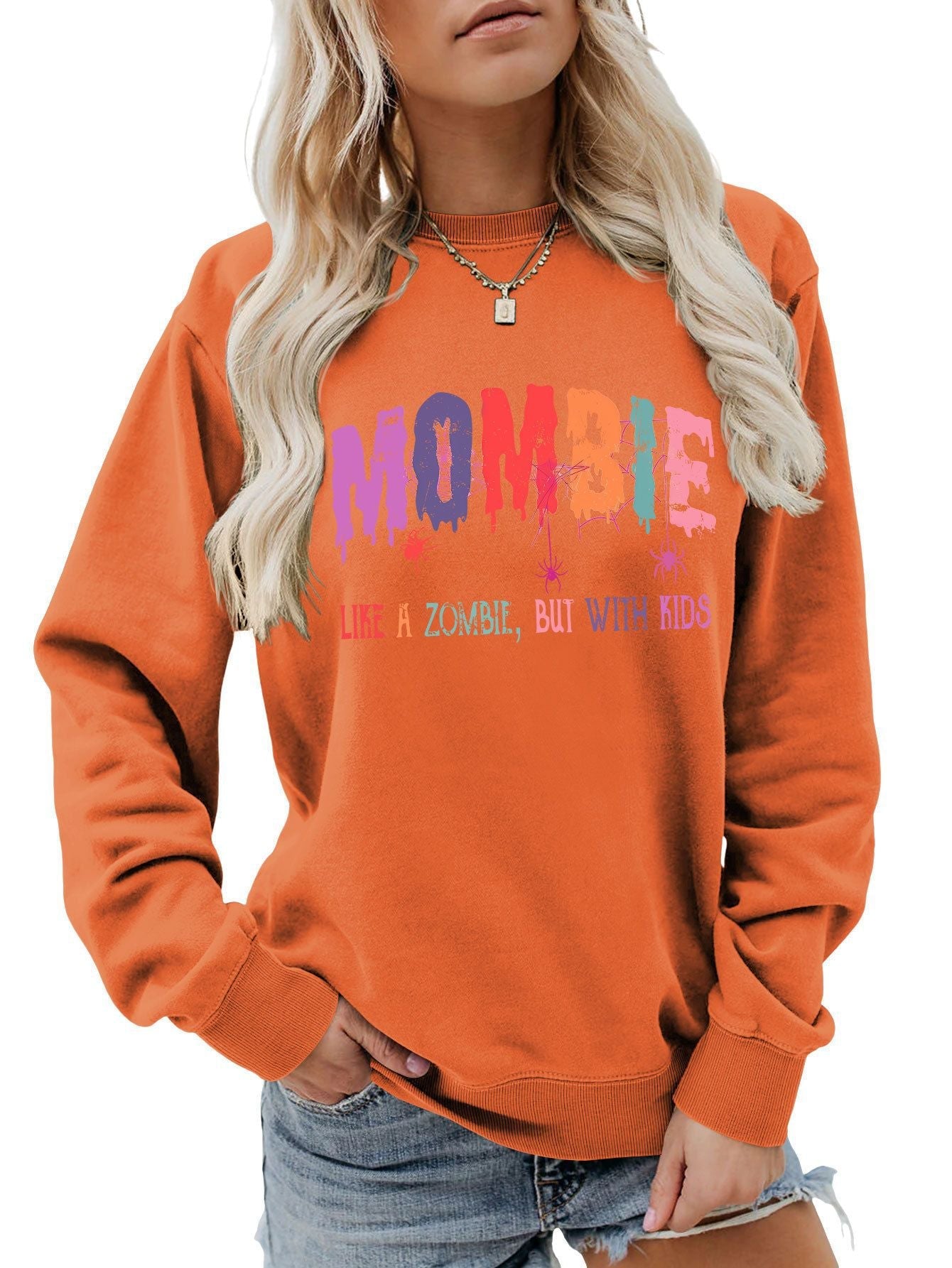 Damen Sweatshirt Zombie Motiv Eveloria