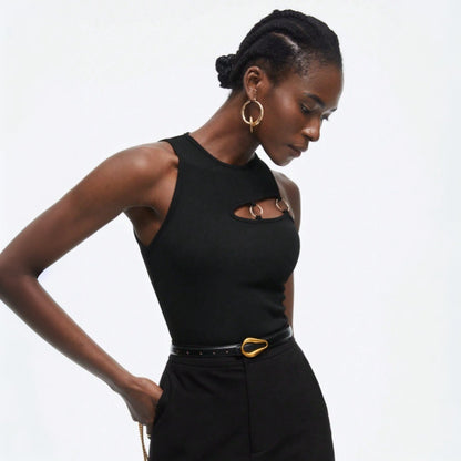 Damen Trägertop Cut-Out-Design Metall-Akzente Eveloria