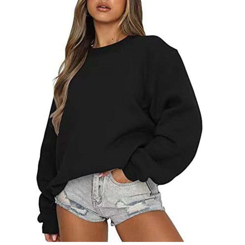 Damen Sweatshirt Lässiger Schnitt Voluminöse Ärmel Eveloria