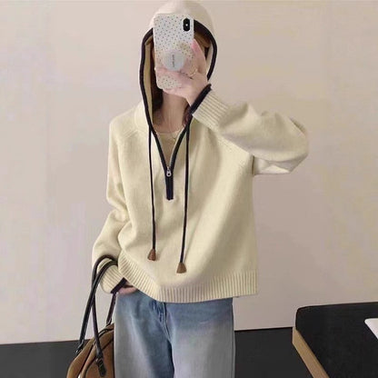 Damen Hoodie Komfortabel Eveloria Baumwolle
