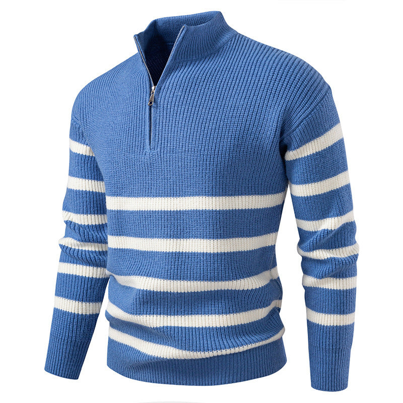 Herren Pullover Gestreift Modern Komfortabel Grau