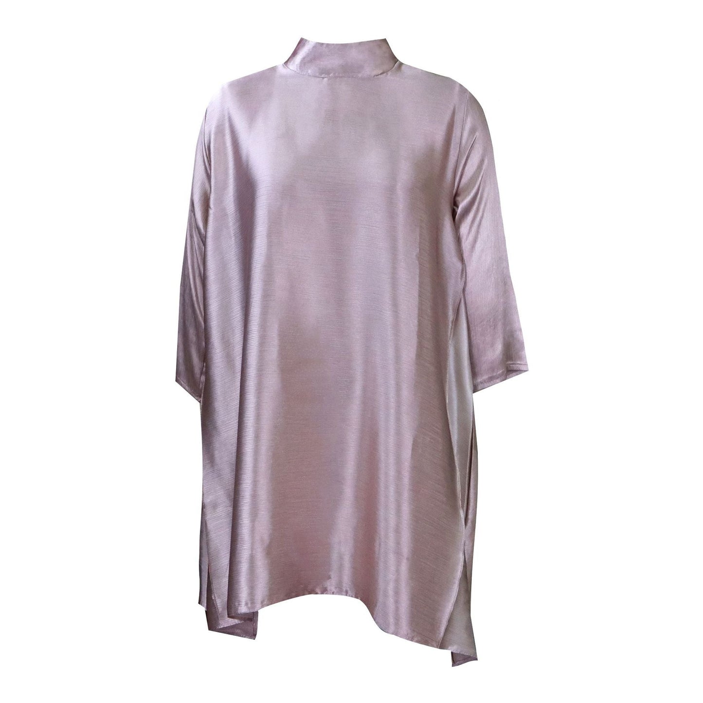 Damen Tunika Satin-Look Hochkragen Eveloria