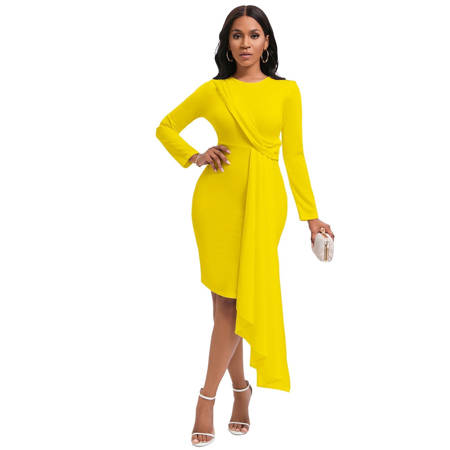 Damen Abendkleid Drapiert Eveloria