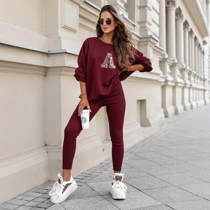 Damen Sweatshirt Leoprint Lässig Eveloria
