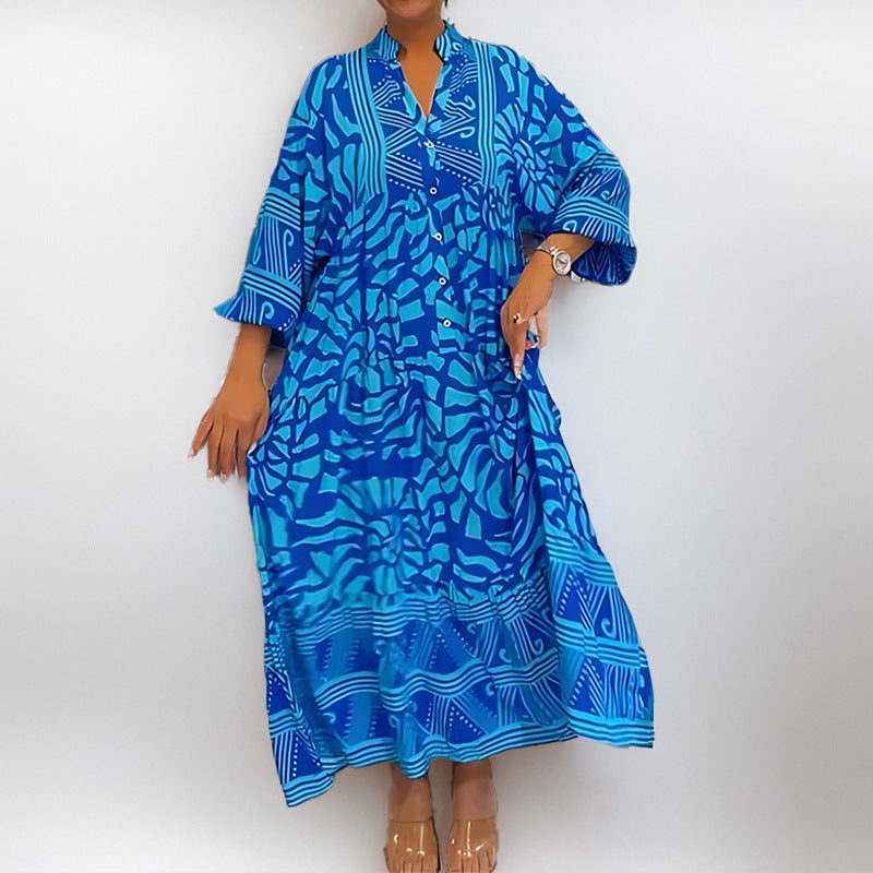 Damen Kaftan Kleid Muster Eveloria