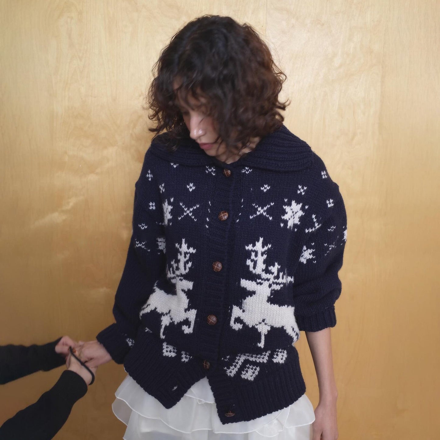 Damen Strickjacke Grafisches Muster Eveloria