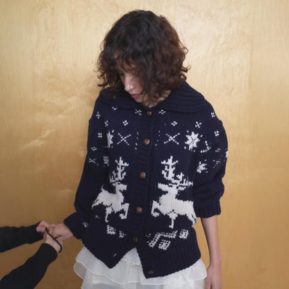 Damen Strickjacke Grafisches Muster Eveloria