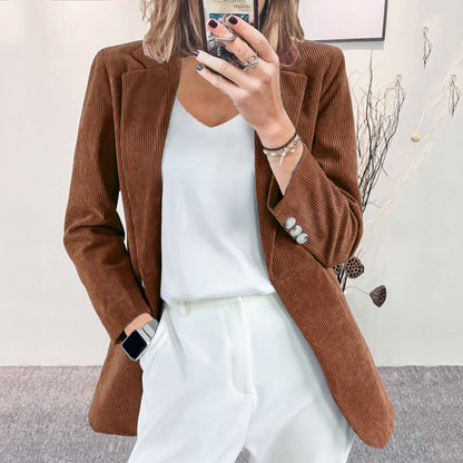 Damen Blazer Gestreift Slim Fit Eveloria
