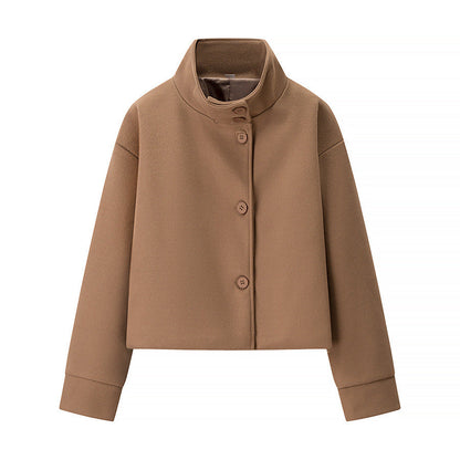 Damenjacke Stehkragen Elegant Knöpfe Eveloria
