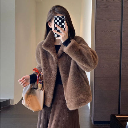 Damen Teddyjacke Kuschelig Eveloria