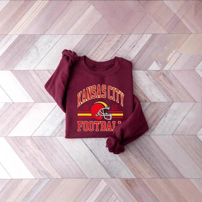 Damen Oversized Sweatshirt Football Motiv Eveloria