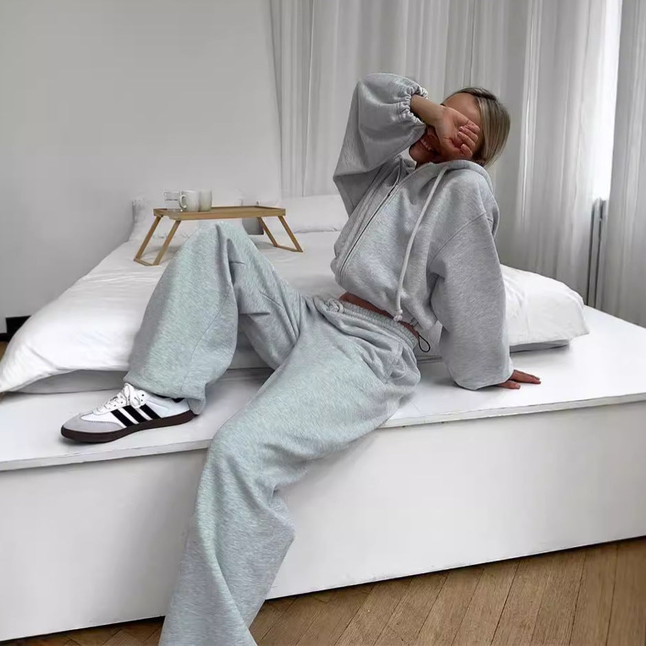 Damen Hoodie und Jogginghose Eveloria Baumwolle Bequem