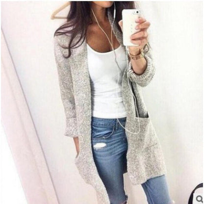 Damen Strickjacke Langärmelig mit Taschen Eveloria