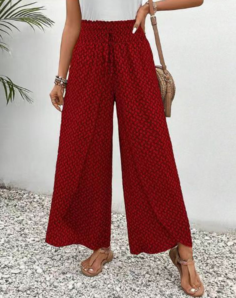 Damen Hochbundhose Elastisch Graphisches Muster