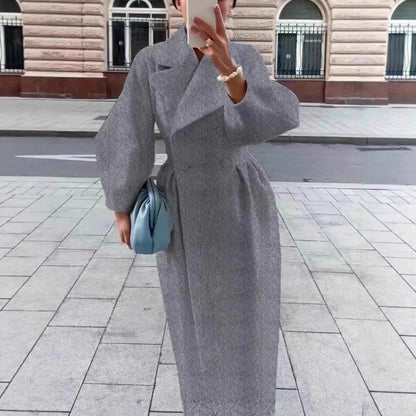 Damen Trenchcoat Tailliert Schlitz Eveloria