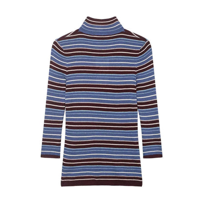Damen Rollkragenpullover Streifenoptik Eveloria