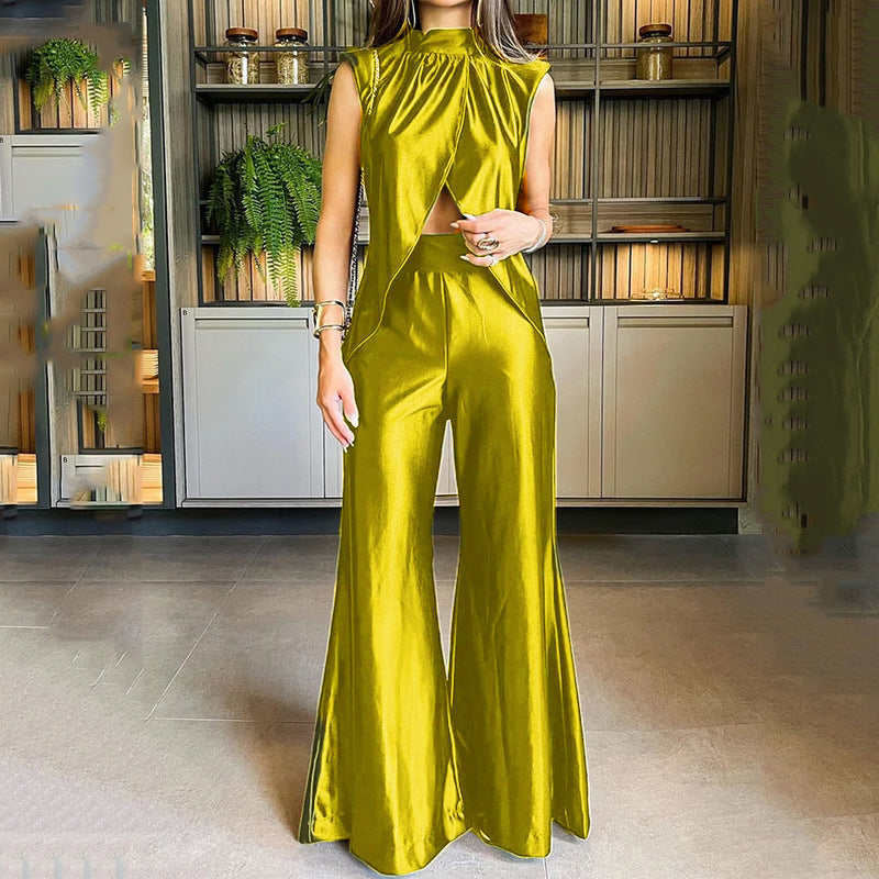 Damen Jumpsuit Eleganter Schnitt Tiefes Dekolleté Eveloria