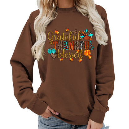 Damen Sweatshirt Herbstlich Dankeschön Motiv Eveloria