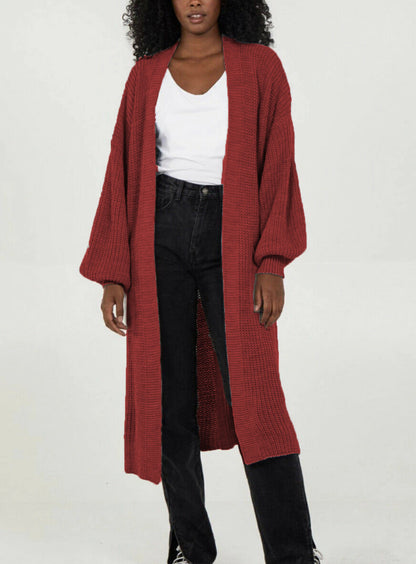 Damen Oversized Strickmantel Lässig