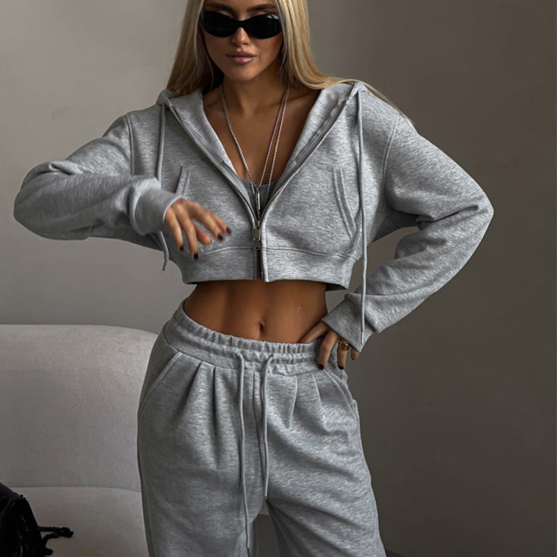 Damen Crop- Set mit High-Waist-Hosen Eveloria - Eveloria