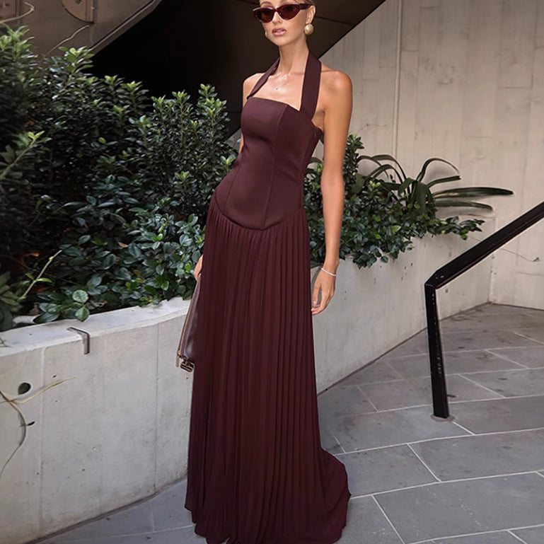 Damen Maxikleid Elegantes Trägerdesign Eveloria - Eveloria