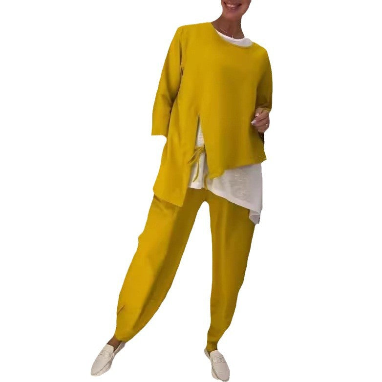 Damen Freizeit-Set 2-teilig Asymmetrisch Bequem
