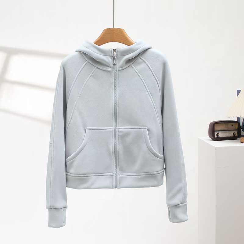 Damen Sportlicher Zip-Hoodie Kuscheliges Innenfutter Eveloria