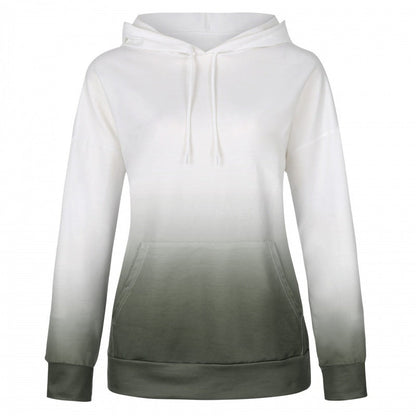 Damen Kapuzenpullover Moderner Farbverlauf Kängurutaschen