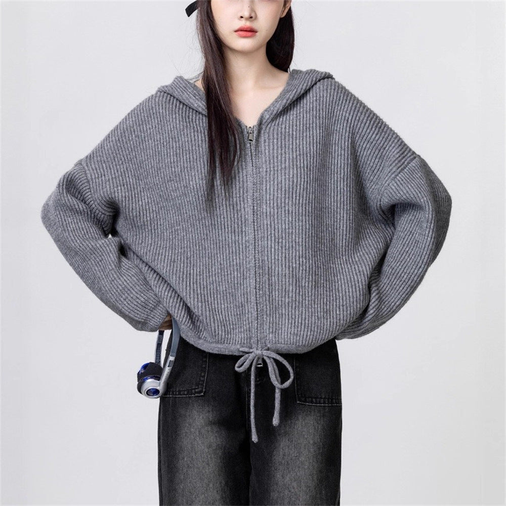 Damen Kapuzenjacke Modisch Seitentaschen Eveloria